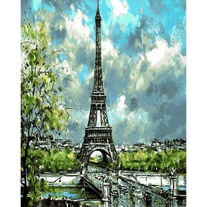 Classical Europe France Paris Eiffel Tower Canvas Paintings Landscape Street Wall Art Posters and Prints Pictures Cuadros Decor