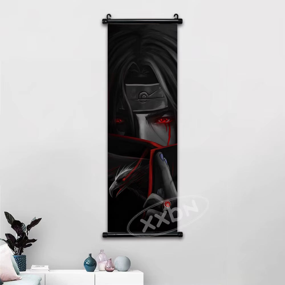 Naruto Hang Painting Anime Wall Artwork Scroll Picture Canvas Cartoon Figures Itachi Uchiha Poster Latest Bedroom Home Decor Bar