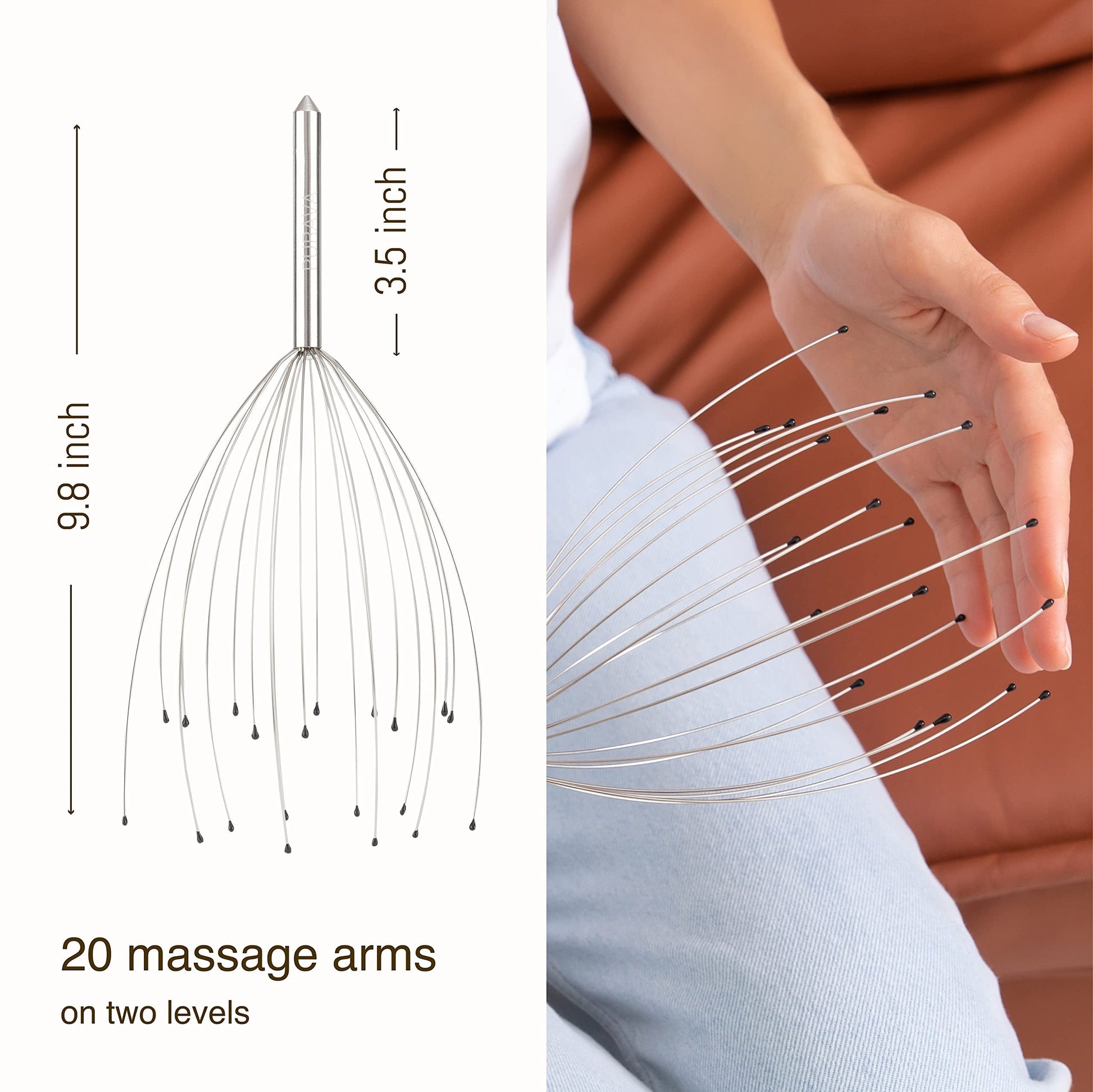 (Original) Head Massager with Improved Design - Head Scratcher Massager with 20