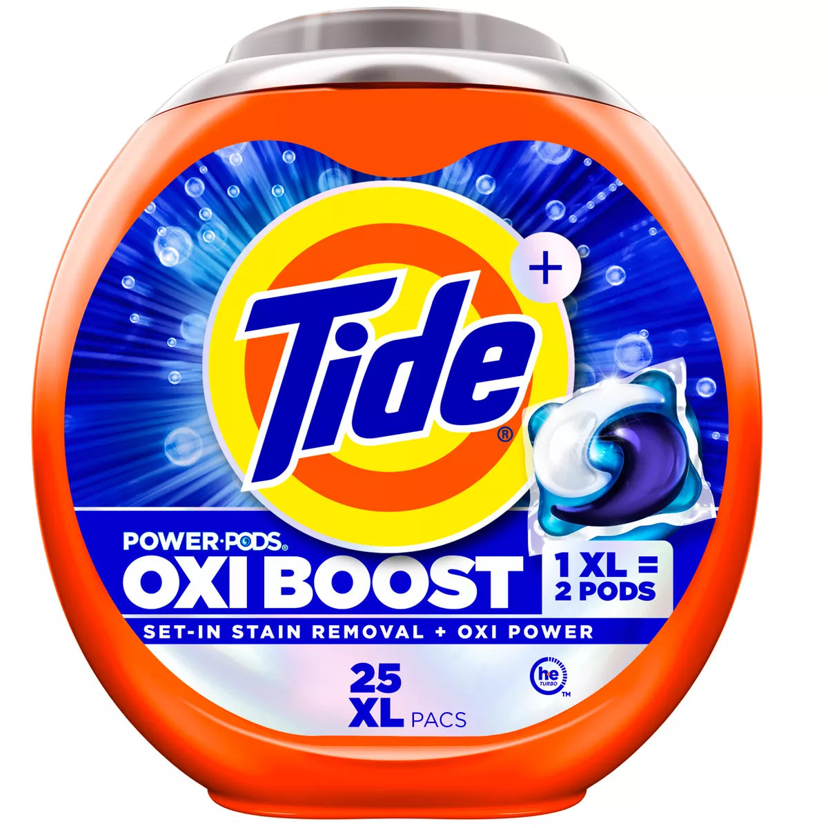 Tide Oxi Boost Power HE Deep Cleaning Concentrated Laundry Detergent Pods