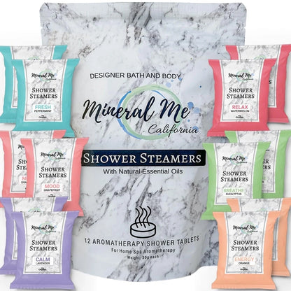 Organic Shower Steamers for Women – Shower Vapor Tablets & Shower Bombs Aromatherapy – 12-Pack Self Care Gifts for Her