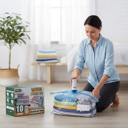 Vacuum Storage Bags with Electric Pump
