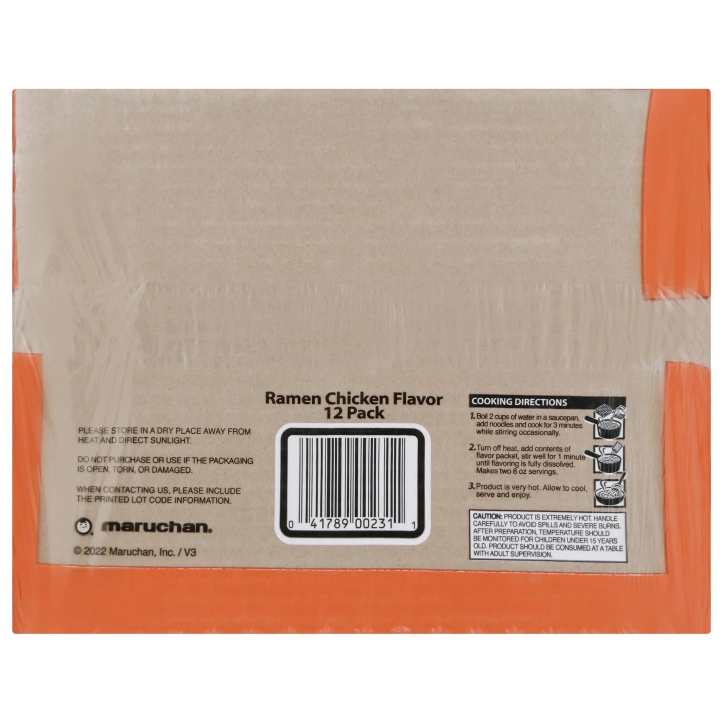 (24 Pack)  Ramen Noodle Chicken Flavor Soup, 3 Oz, 12 Count Shelf Stable Package