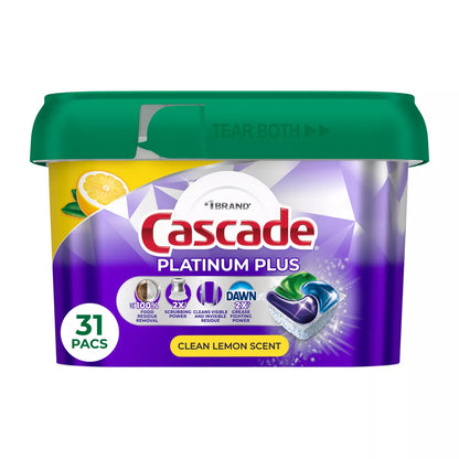 Cascade Platinum plus Pods Dishwasher Detergent - Lemon