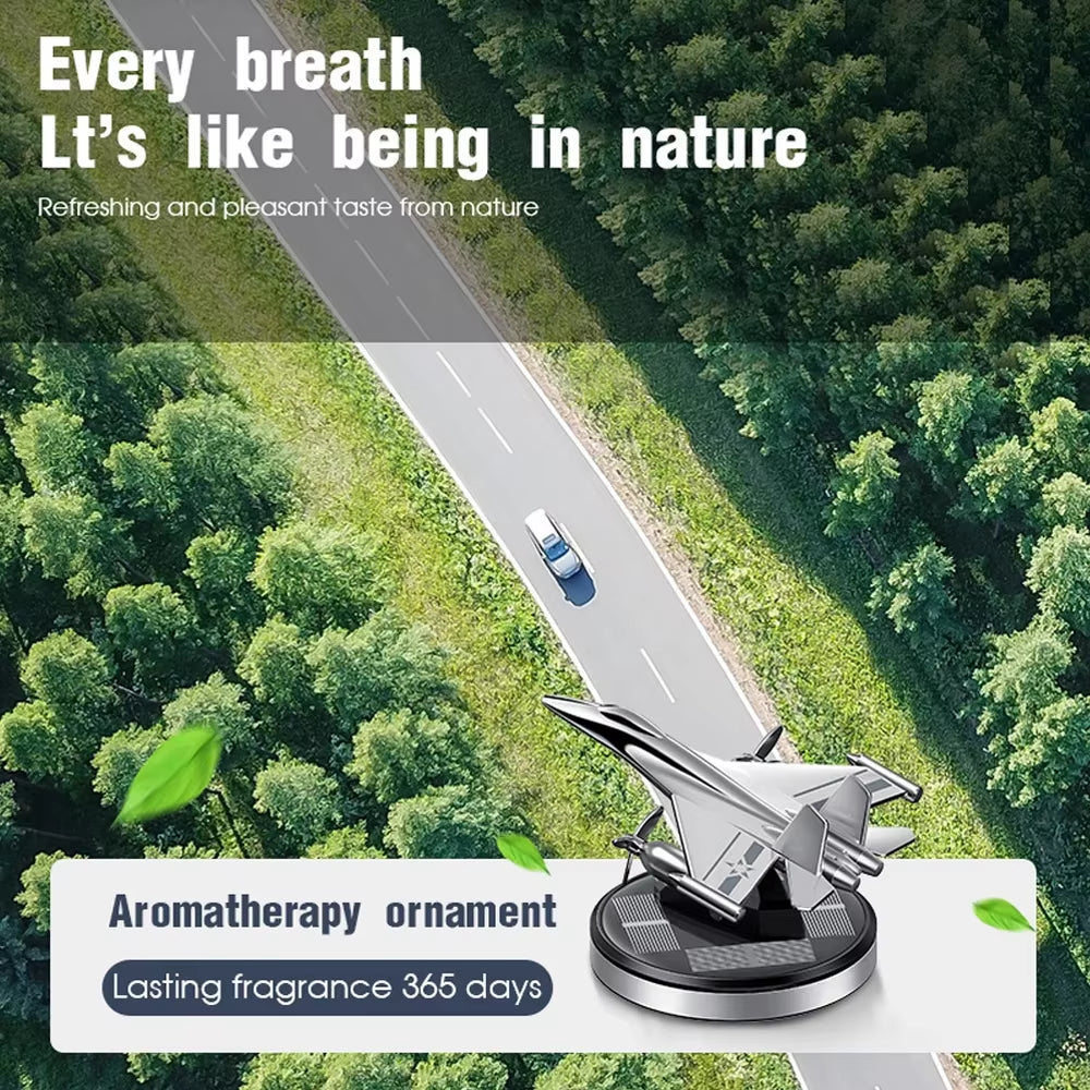 Solar Car Air Freshener Fighter Propeller Flavoring Fragrance Decoration Car Interior Accessories Perfume Diffuser Men and Women