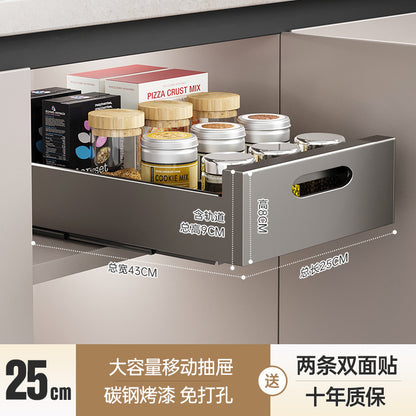 Pull-Out Storage Rack for Kitchen Drawer Organizer