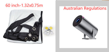 Portable Projector Small Straight Projector For Home Use 180 Degrees Projection Angle Automatic Focus Home Video Projector