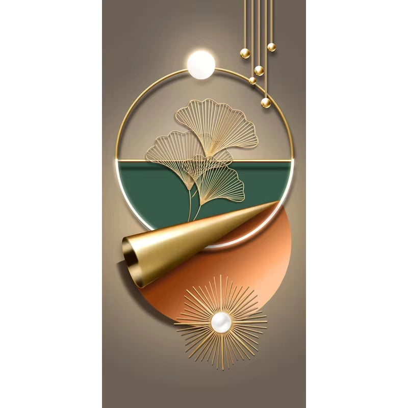 Nordic Style Golden Deer Tree Canvas Poster Prints Luxurious Wall Art Modern Canvas Paintings for Your Living Room Home Decor