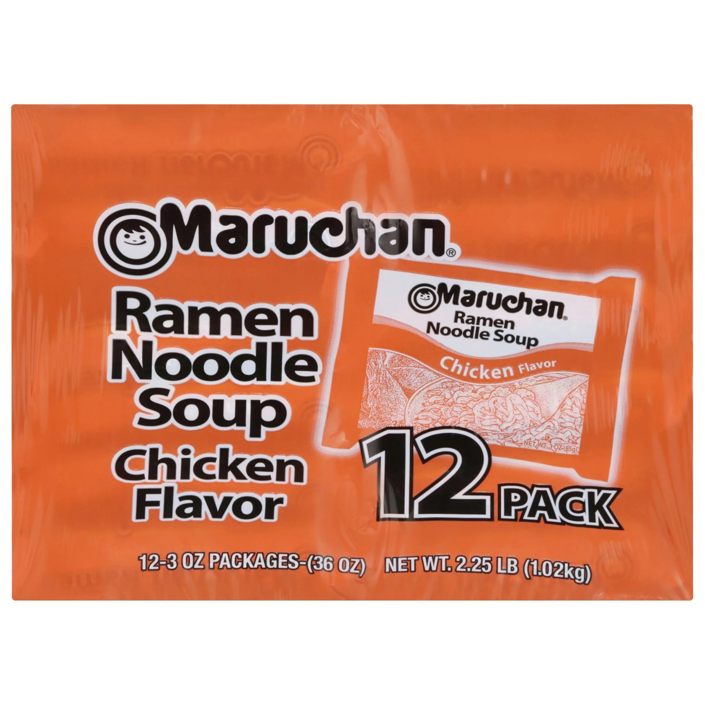 (24 Pack)  Ramen Noodle Chicken Flavor Soup, 3 Oz, 12 Count Shelf Stable Package