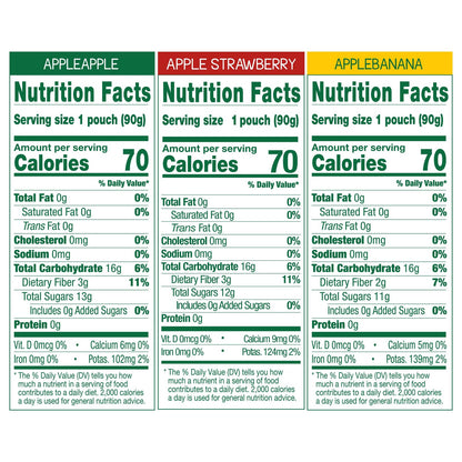Gogo Squeez Applesauce and Fruit Puree Variety Pack, Apple, Banana & S