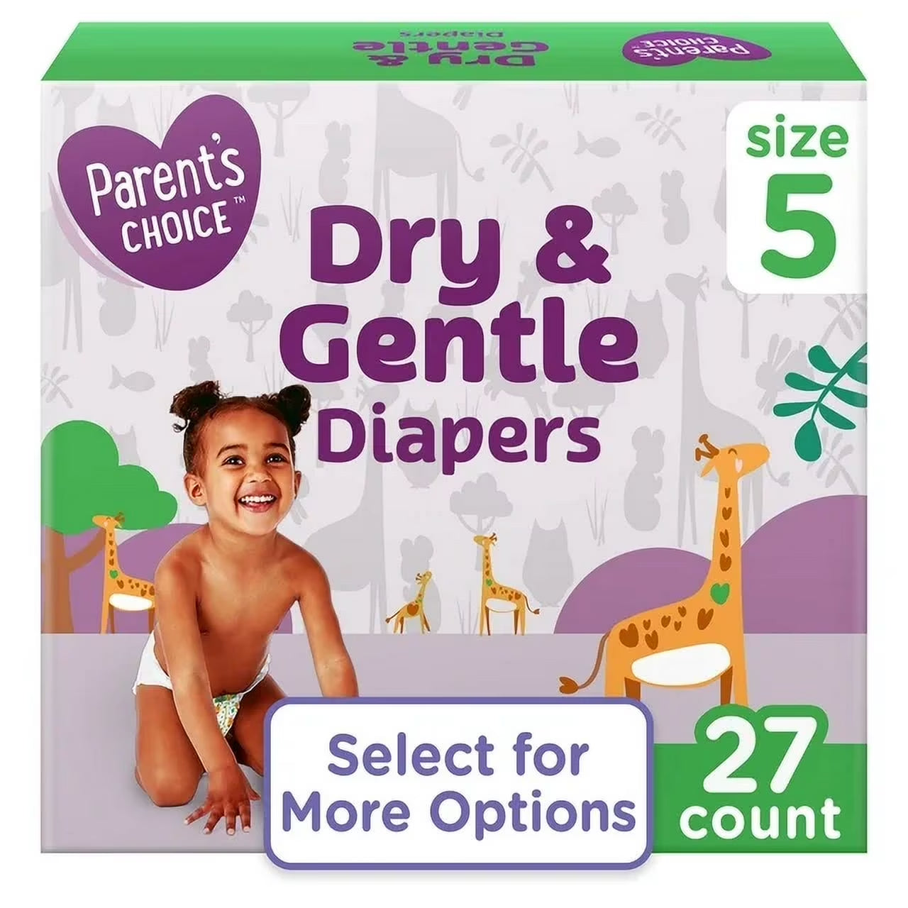 Dry & Gentle Diapers Size 5, 27 Count