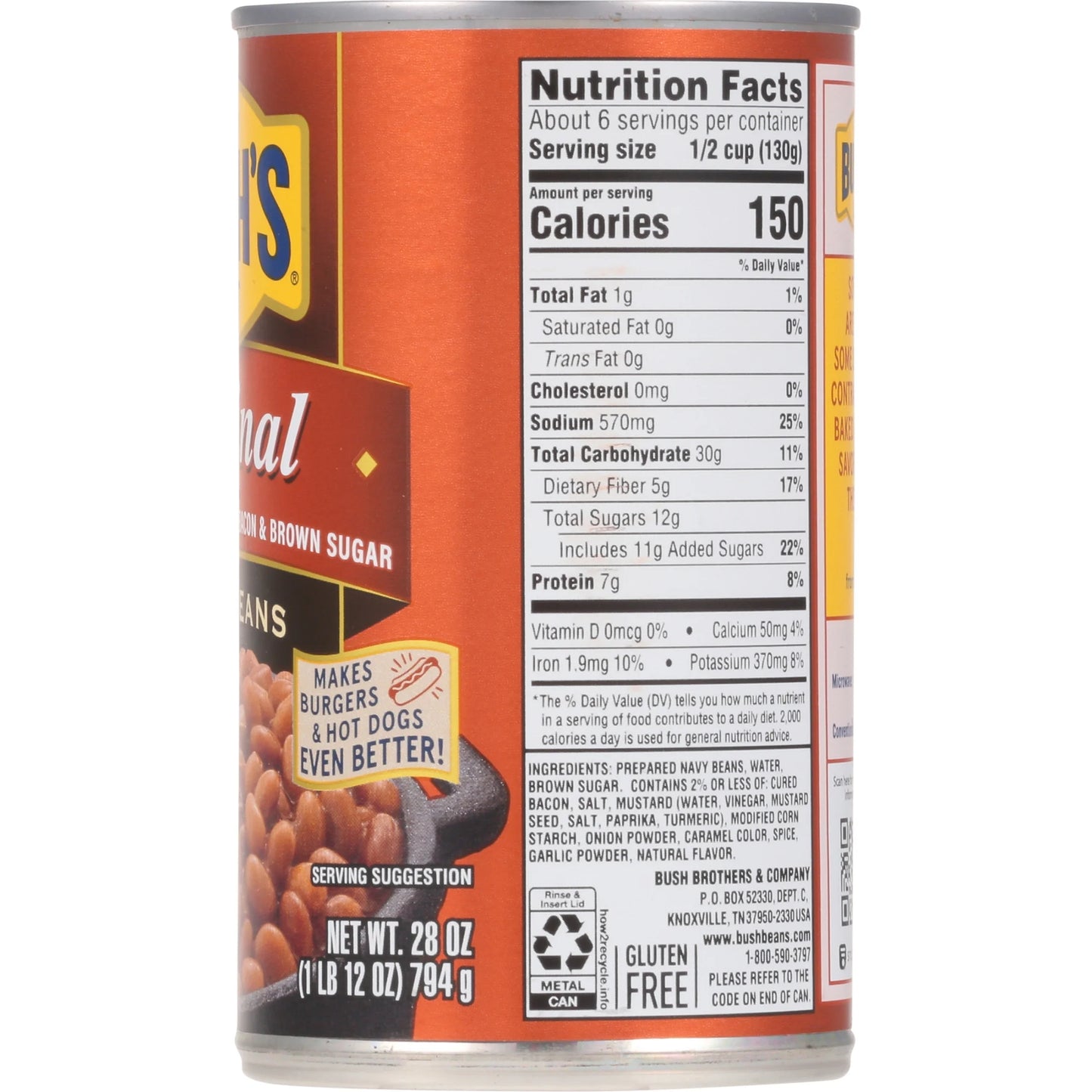 Original Baked Beans, Canned Beans, 28 Oz Can