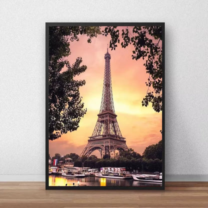 Classical Europe France Paris Eiffel Tower Canvas Paintings Landscape Street Wall Art Posters and Prints Pictures Cuadros Decor