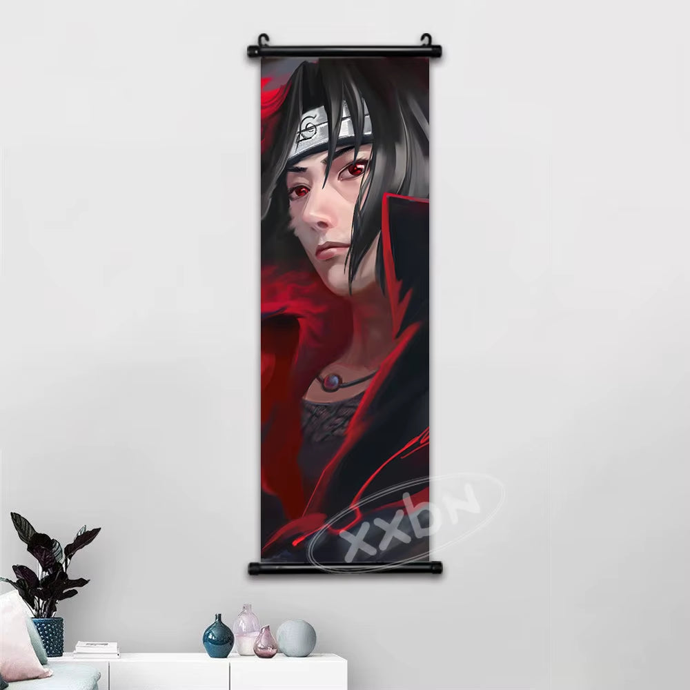 Naruto Hang Painting Anime Wall Artwork Scroll Picture Canvas Cartoon Figures Itachi Uchiha Poster Latest Bedroom Home Decor Bar