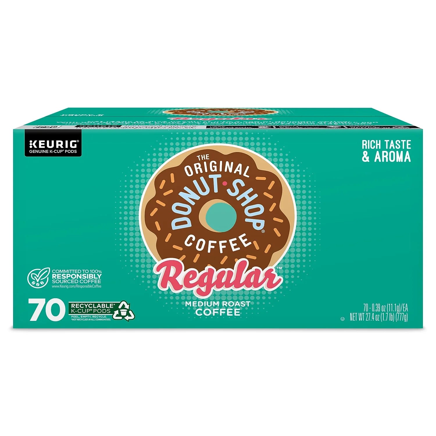 The Original Donut Shop Regular Coffee Keurig K-Cup Pods Medium Roast 70/Box (371114)