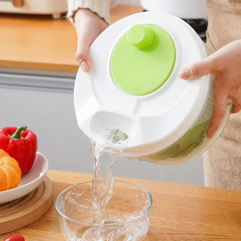 Multifunctional Household Manual Vegetable Dehydrator - Salad Spinner with Fruit, Home Kitchen Gadgets Lettuce Drain Basket