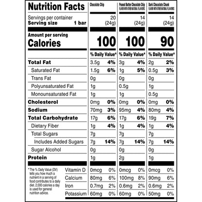Chewy Granola Bars Variety Pack, 0.84 Oz 48 Count