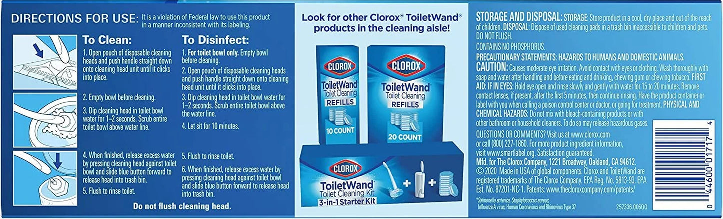Toiletwand Disinfecting Refills, Disposable Wand Heads