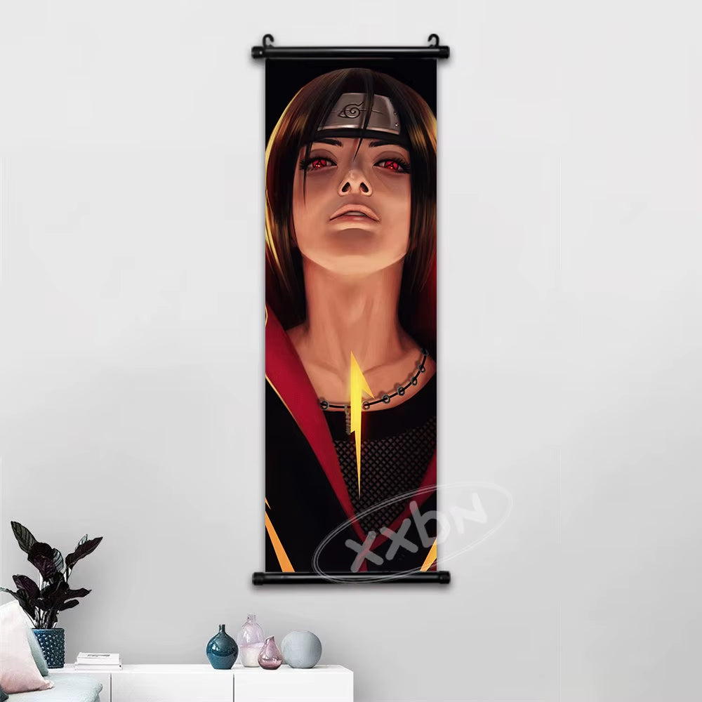 Naruto Hang Painting Anime Wall Artwork Scroll Picture Canvas Cartoon Figures Itachi Uchiha Poster Latest Bedroom Home Decor Bar