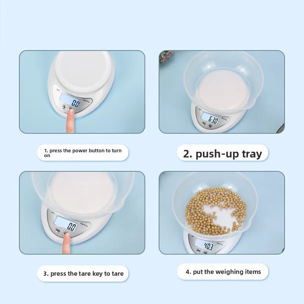 5Kgdigital Foodscale Multifunctional Kitchen Scale Portable Electronic Scale Food Coffee Scale Accurate Weighing Kitchen Gadgets