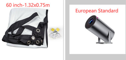 Portable Projector Small Straight Projector For Home Use 180 Degrees Projection Angle Automatic Focus Home Video Projector