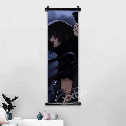 Naruto Hang Painting Anime Wall Artwork Scroll Picture Canvas Cartoon Figures Itachi Uchiha Poster Latest Bedroom Home Decor Bar
