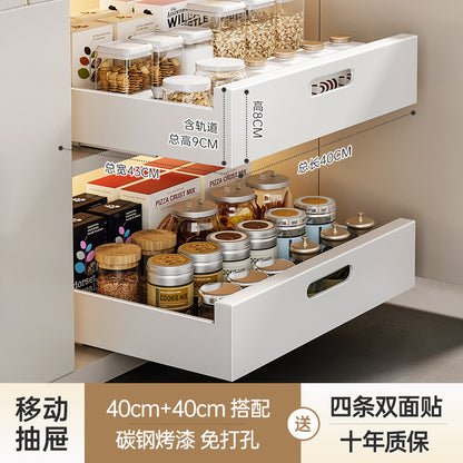 Pull-Out Storage Rack for Kitchen Drawer Organizer