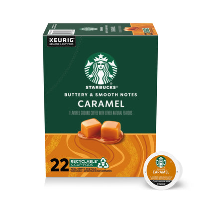 Caramel, Hot or Iced Coffee, Flavored K-Cup Coffee Pods, 22 Count