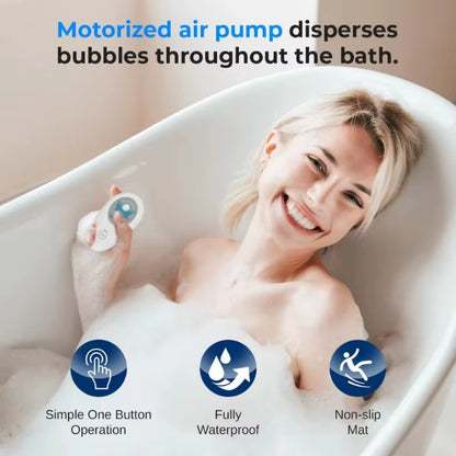 NEW Portable Spa Bubble Bath Massager - Thermal Spa Waterproof Non-Slip Mat with Suction Cup Bottom