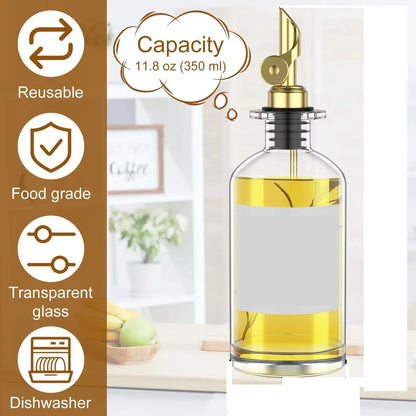 1PC Glass Olive Oil Dispenser Bottle Seasoning Bottle Vinegar Bottle Condiment Container Kitchen Stuff Kitchen Gadgets Supplies