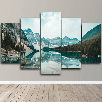 Landscape Canvas Posters Home Decor 5 Pieces Natural Lake Paintings Wall Art Scenery Pictures Modular Living Room Decor Unframed