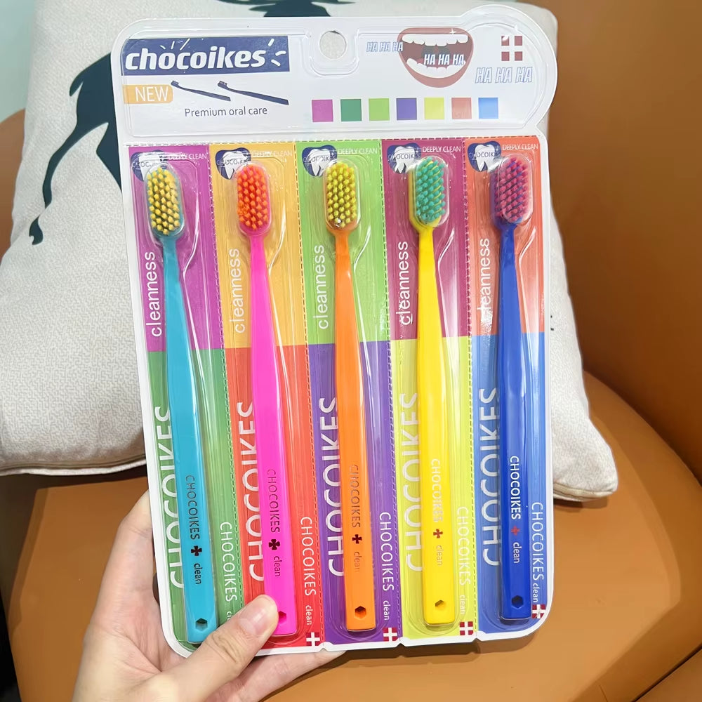 5Pcs Oral Tooth Care Toothbrush Portable Dental Clean Soft Bristle Interdental Tooth Brush Oral Hygiene for Adult Deep Cleaning