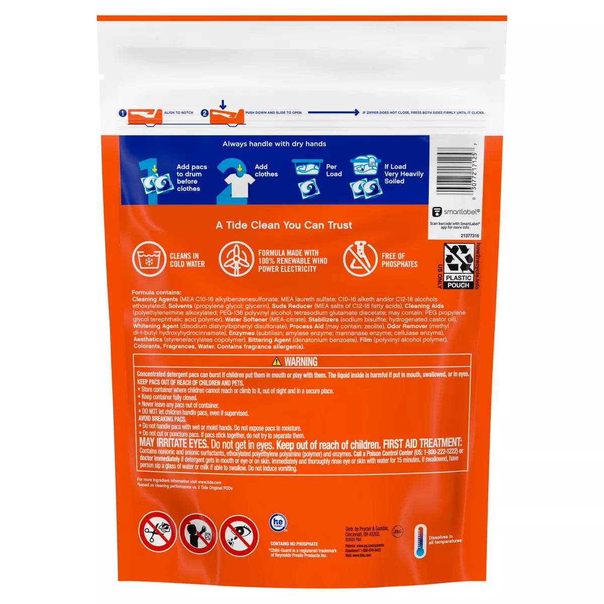 Tide Oxi Boost Power HE Deep Cleaning Concentrated Laundry Detergent Pods