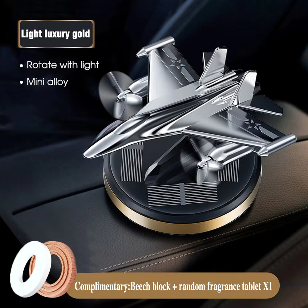 Solar Car Air Freshener Fighter Propeller Flavoring Fragrance Decoration Car Interior Accessories Perfume Diffuser Men and Women