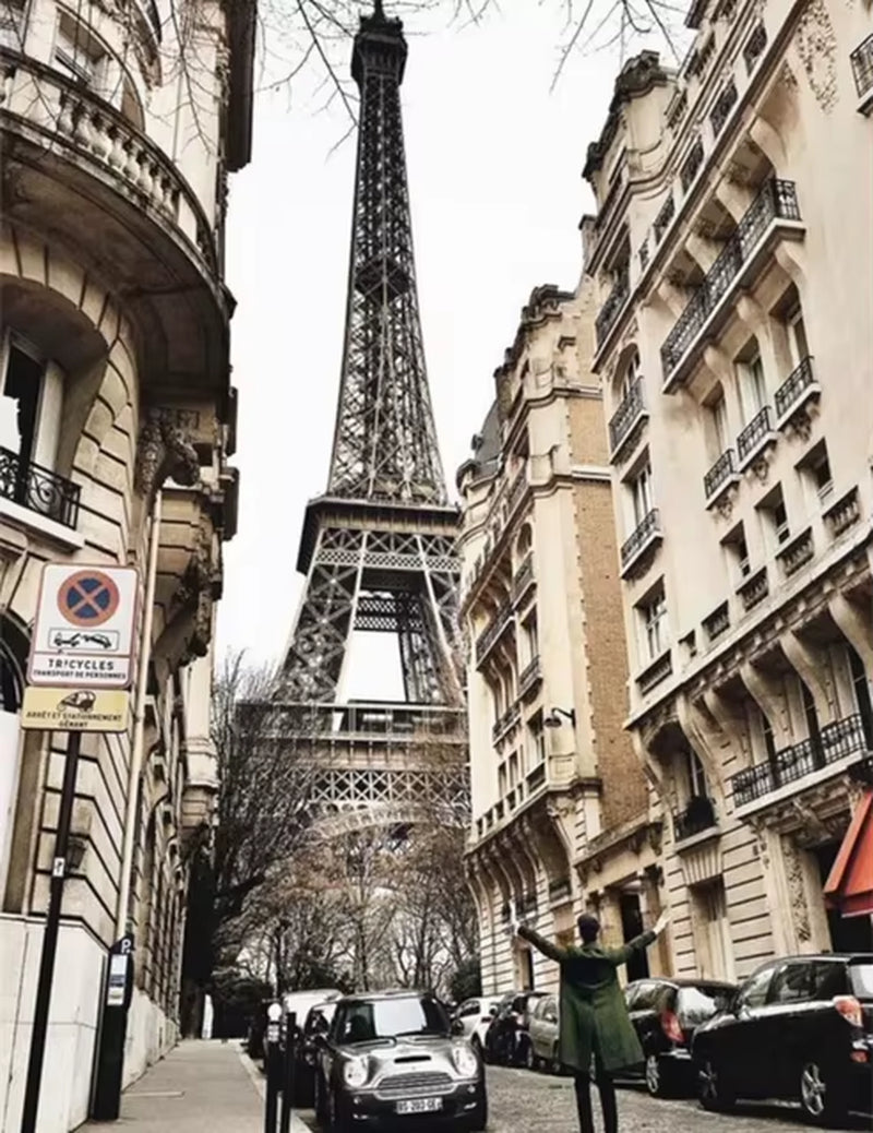 Classical Europe France Paris Eiffel Tower Canvas Paintings Landscape Street Wall Art Posters and Prints Pictures Cuadros Decor