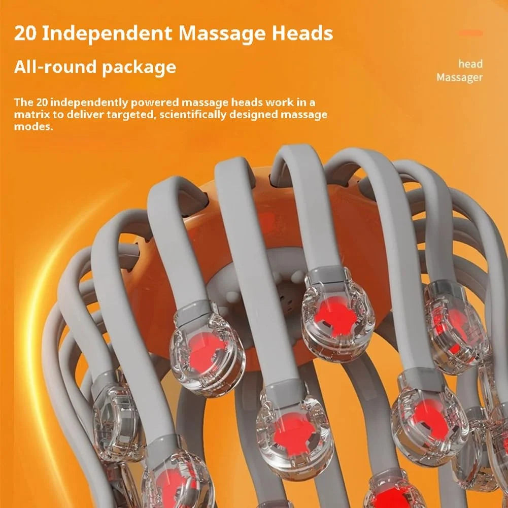 Head Massager for Migraine Relief with Music,The Vibra Calm,Headache Massager for Migraines with 20 Vibrating Points,Electric Head Massager Scalp,Scalp Massager Tool,Stress Relax