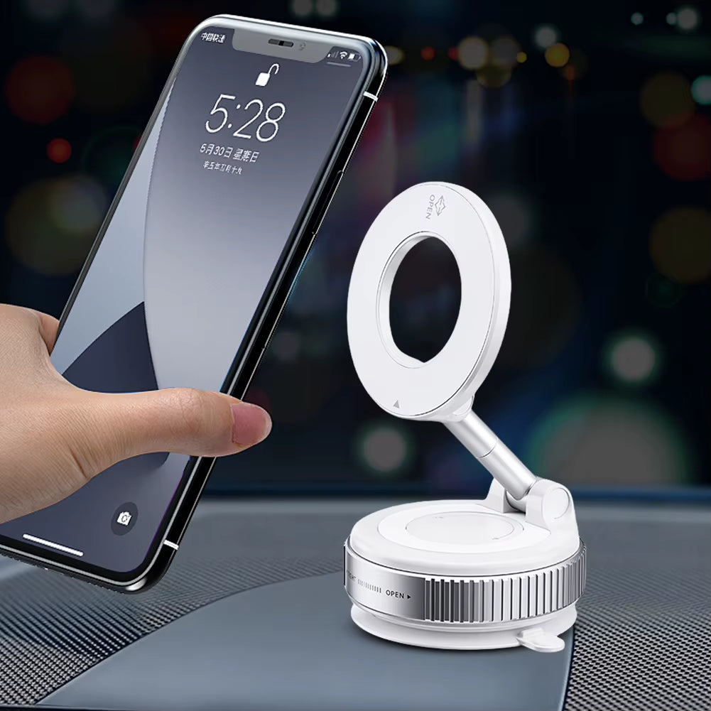 Vacuum Adsorption Magnetic Suction Cup Phone Mount Double Sided Hands-Free Magnetic Cell Phone Holder for Car/Gym/Mirror/Smooth