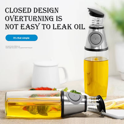 1/2Pcs Oil Sprayer Superior Clear Glass Oil Vinegar Jug Dispenser Oil Meter Kitchen Large Opening Filling Cleaning 250/500 ML