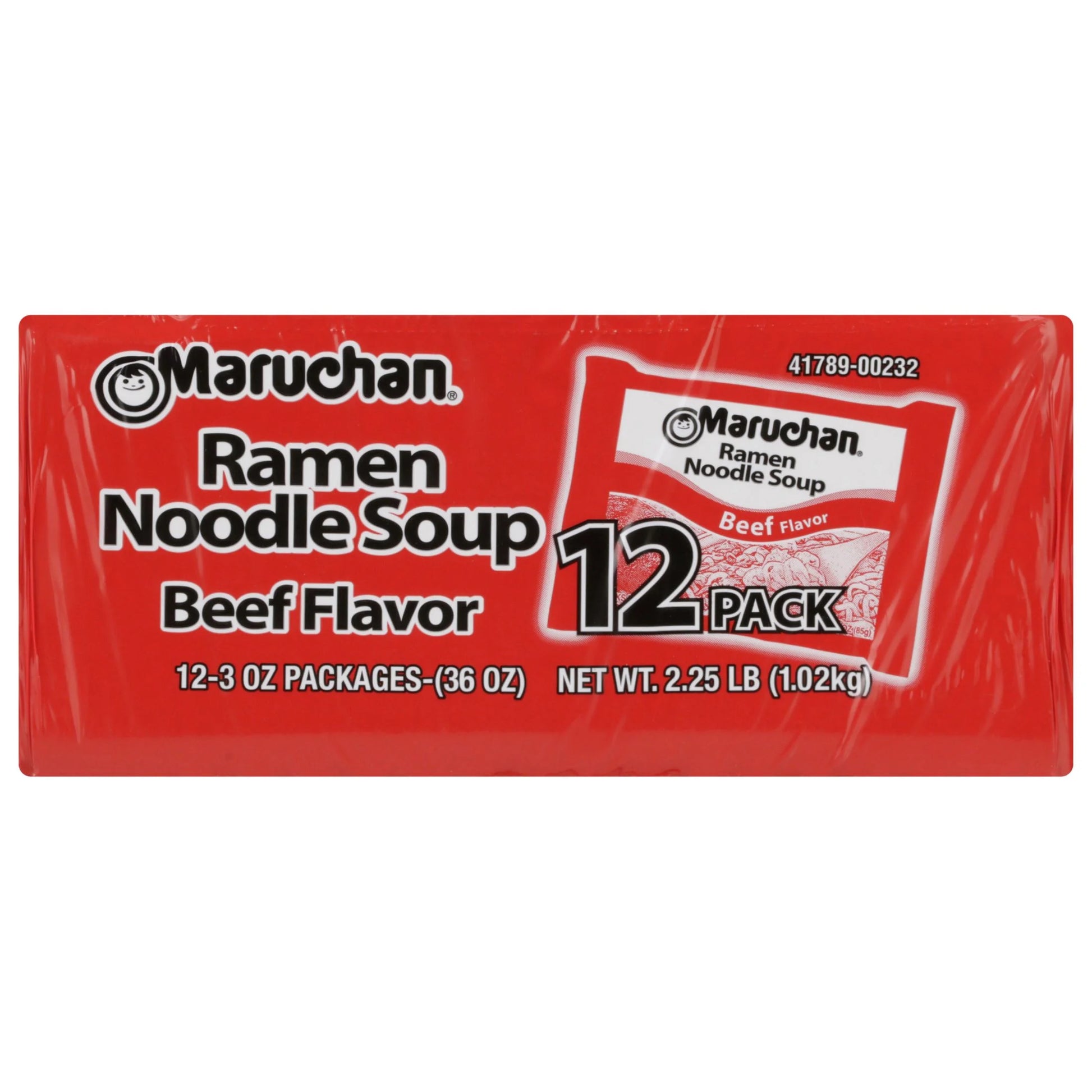 (48 Pack)  Ramen Noodle Beef Flavor Soup, 3 Oz, 12 Count, Shelf Stable Package