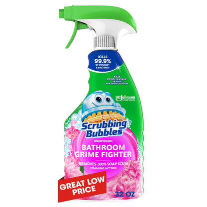 Bathroom Grime Fighter Disinfectant, Floral Fusion Scent, 32Oz