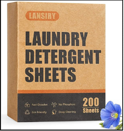 Laundry Detergent Sheets - 200 Loads Fresh Linen Scent Washing Detergent Stri