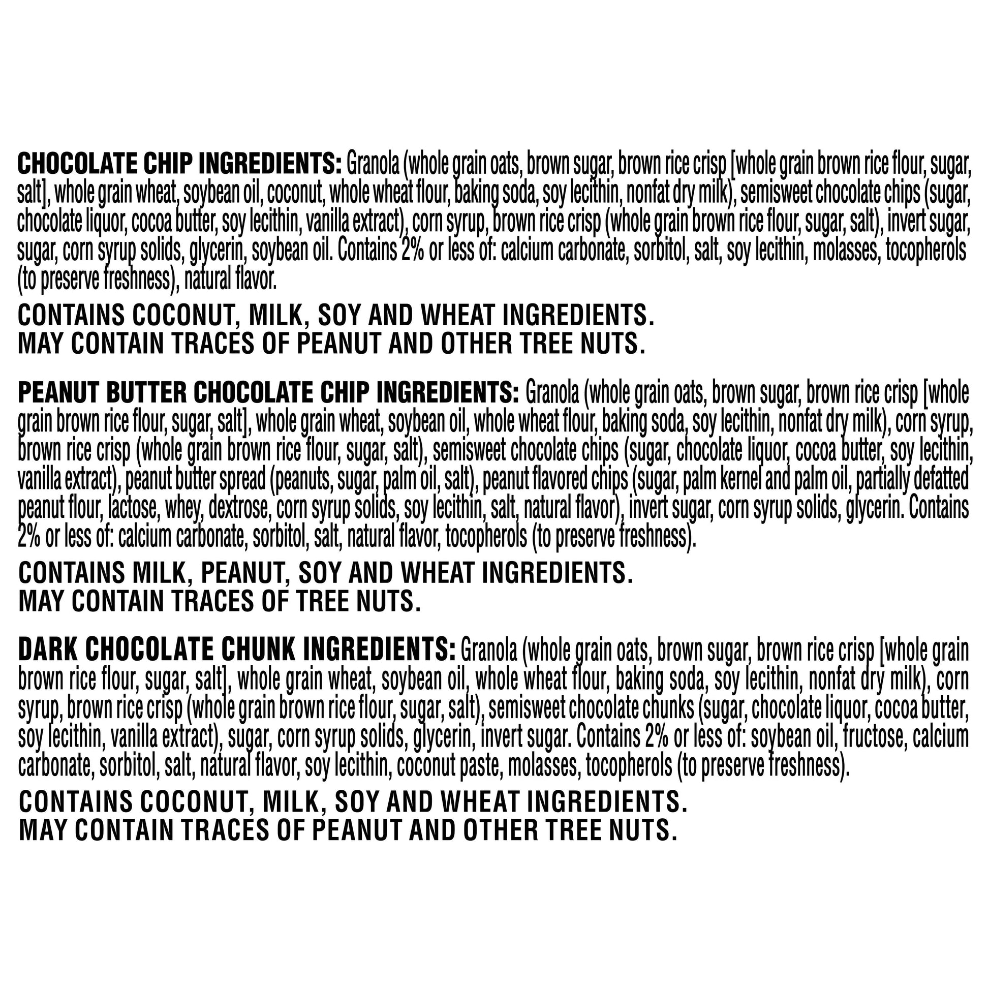 Chewy Granola Bars Variety Pack, 0.84 Oz 48 Count