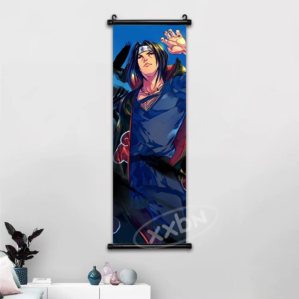 Naruto Hang Painting Anime Wall Artwork Scroll Picture Canvas Cartoon Figures Itachi Uchiha Poster Latest Bedroom Home Decor Bar