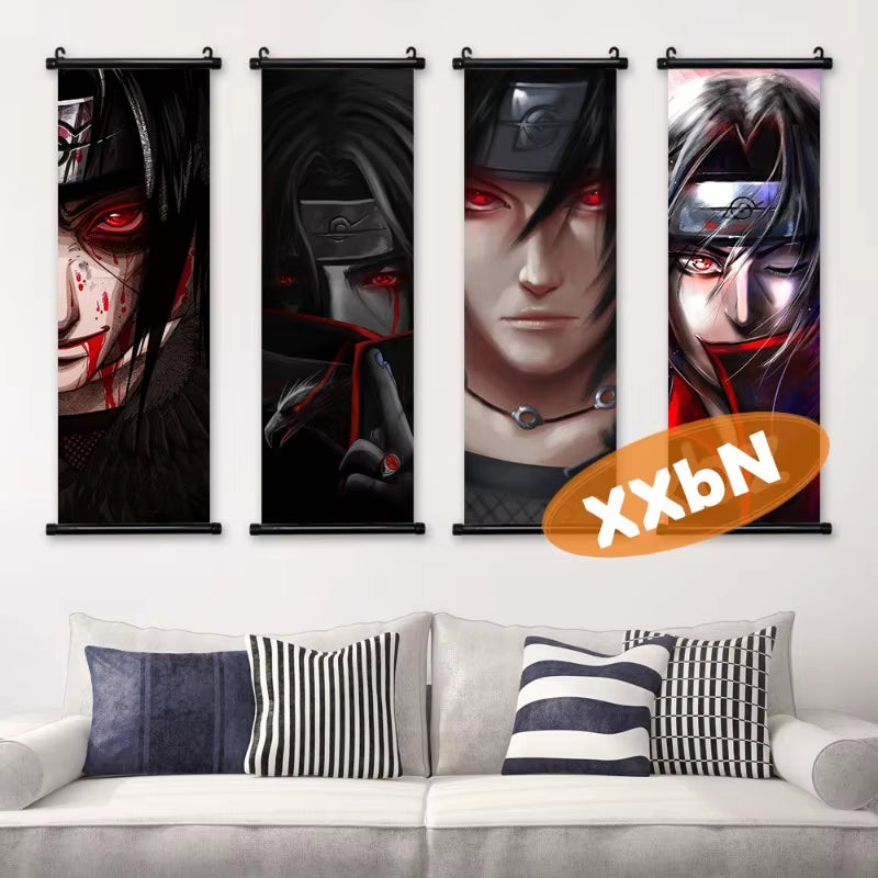 Naruto Hang Painting Anime Wall Artwork Scroll Picture Canvas Cartoon Figures Itachi Uchiha Poster Latest Bedroom Home Decor Bar