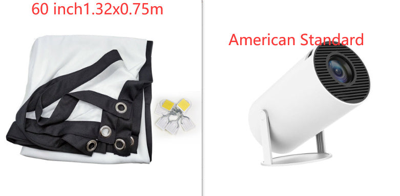 Portable Projector Small Straight Projector For Home Use 180 Degrees Projection Angle Automatic Focus Home Video Projector