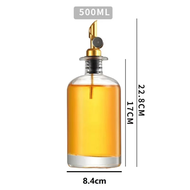 1PC Glass Olive Oil Dispenser Bottle Seasoning Bottle Vinegar Bottle Condiment Container Kitchen Stuff Kitchen Gadgets Supplies