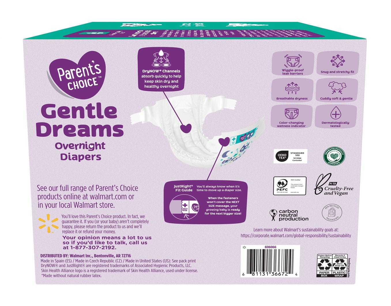 Gentle Dreams Overnight Diapers Size 6, 58 Count (Select for More Options)