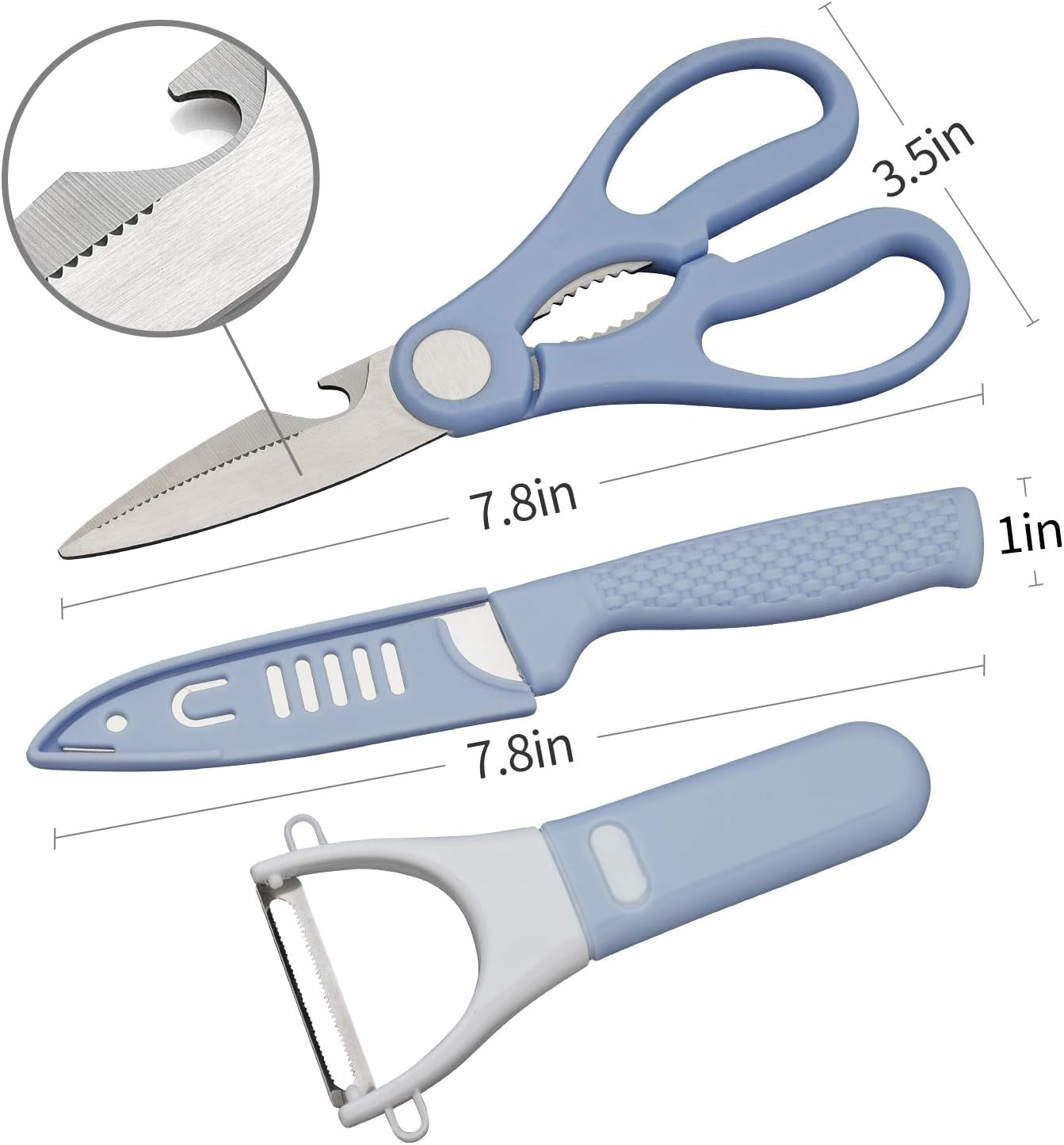 Kitchen Scissors for General Use Woman Kitchen Accessories Shears Heavy Duty Cooking Shears Left Handed Black Scissors Adults Sharp Utility Siccors for Food(B,1)