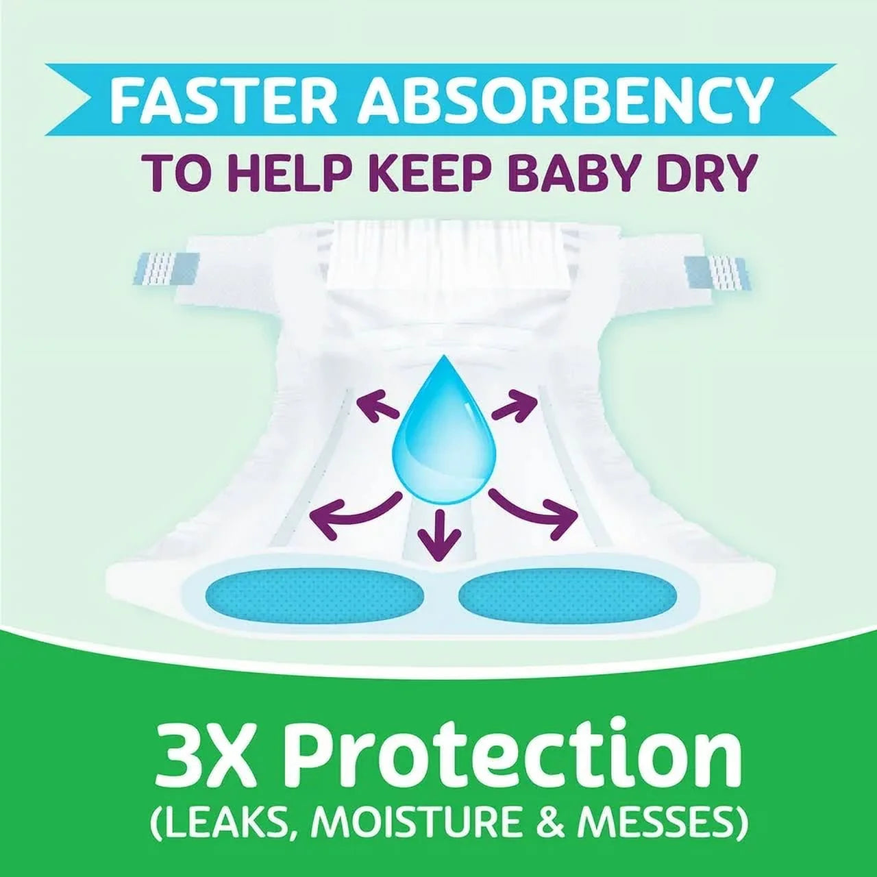 Dry & Gentle Diapers Size 5, 27 Count