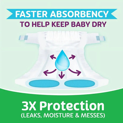 Dry & Gentle Diapers Size 5, 27 Count